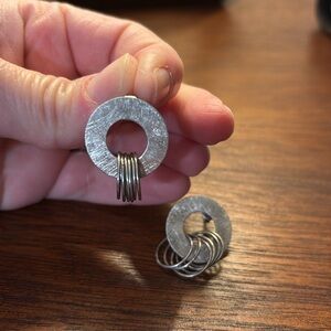 Silpada Silver Hoop Post Earrings